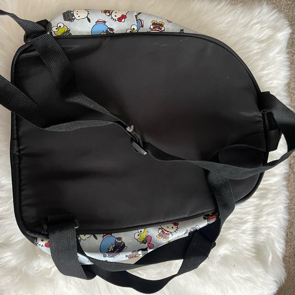 Black and Multicolor Character Print Backpack